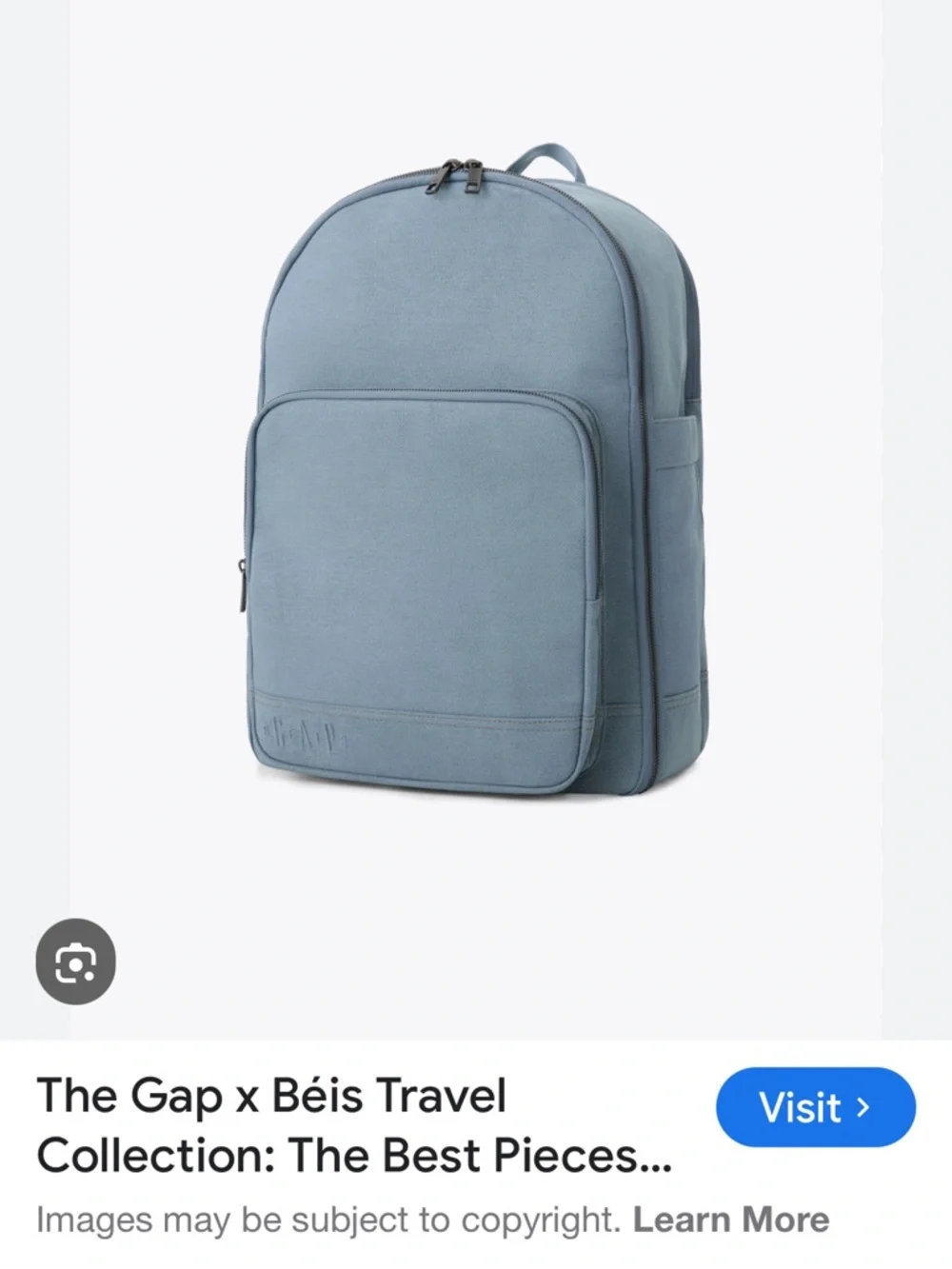 NWT Gap x Beis Collaboration Denim Backpack - Picture 14 of 16